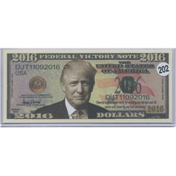 Donald Trump 2016 Federal Victory Novelty Note
