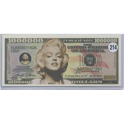 Marilyn Monroe Legends Series One Million Dollar Novelty Note