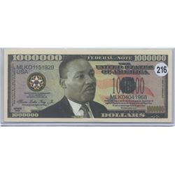 Martin Luther King Jr One Million Dollar Novelty Note