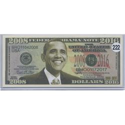 Barack Obama 2008 2016 Novelty Note
