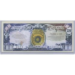 Defenders of Justice Police Office One Million Dollar Note