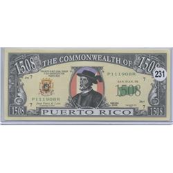 1508 Commonwealth of Puerto Rico Novelty Note