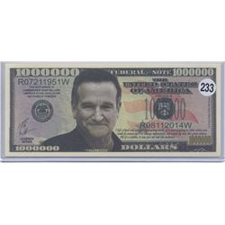 Robin Williams Legends Series One Million Dollar Note