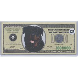 United States of Rottweilers One Million Dollar Note