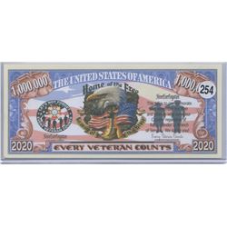 Every Veteran Counts US One Million Dollar Note