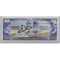 Wile E Coyote Road Runner Million Dollar Novelty Note