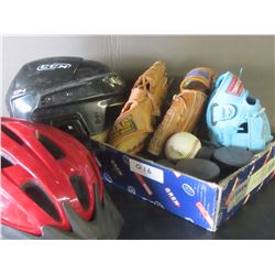 Assorted sports items