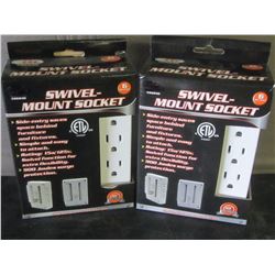 New 6 outlet swivel mount sockets