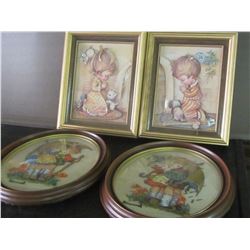 Folk art pictures with frames