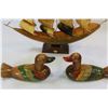 Image 2 : TWO HAND PAINTED WOOD DUCKS AND BONE SAILBOAT