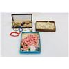 Image 1 : TWO SHELL NECKLACES AND TRAY OF JEWELLRY