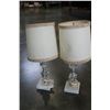Image 1 : TWO MARBLE BASE BOUDOIR LAMPS