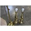 Image 2 : BRASS FLOOR LAMP AND PAIR OF MATCHING TABLE LAMPS