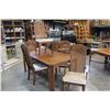 Image 1 : OAK DINING TABLE WITH LEAF AND SIX CHAIRS
