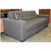 Image 2 : AS NEW FLOOR MODEL HOPME ELEGANCE MODERN GREY FABRIC SOFA RETAIL $799