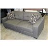 Image 2 : AS NEW FLOOR MODEL HOME ELEGANCE MODERN GREY FABRIC SOFA RETAIL $799