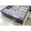 Image 2 : NEW 3-PIECE QUEENSIZE HOME ELEGANCE BEDFRAME WITH STORAGE DRAWERS INSET LEATHER HEADBOARD INCLUDES T