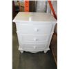 Image 1 : NEW WHITE HOME ELEGANCE 3 DRAWER NIGHTSTAND RETAIL $249