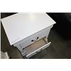 Image 2 : FLOOR MODEL HOME ELEGANCE 2-DRAWER WHITE NIGHTSTAND