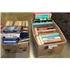 Image 1 : TWO BOXES OF HARDCOVER BOOKS AND DVDS AND TRUDEAU PICTURE