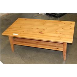 2 TIER PINE COFFEE TABLE