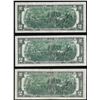 Image 2 : Lot of (3) 1976 $2 Federal Reserve Notes