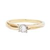 Image 1 : 14KT Yellow Gold 0.23ct Diamond Ring
