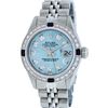Image 1 : Rolex Stainless Steel 0.70ctw Sapphire and Diamond Datejust Ladies Wristwatch