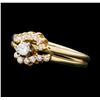 Image 2 : 14KT Yellow Gold 0.40ctw Diamond Wedding Ring