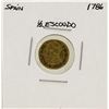 Image 1 : 1786 Charles III Spanish 1/2 Escudos Gold Coin