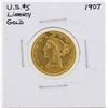 Image 1 : 1907 $5 Liberty Head Half Eagle Gold Coin