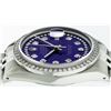 Image 8 : Mens Rolex Stainless Steel Purple String Diamond Datejust Wristwatch