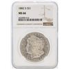 Image 1 : 1882-S $1 Morgan Silver Dollar Coin NGC MS66