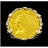 Image 2 : 1913 $5 Gold Indian in 14K Gold Ring 26.58 Total Grams