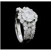 Image 4 : 14KT White Gold 3.89ctw Diamond Ring