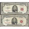 Image 1 : Lot of (2) 1963 $5 Legal Tender Notes