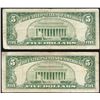 Image 2 : Lot of (2) 1963 $5 Legal Tender Notes