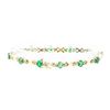 Image 1 : 14KT Yellow Gold 4.80ctw Emerald and Diamond Bracelet