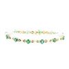 Image 2 : 14KT Yellow Gold 4.80ctw Emerald and Diamond Bracelet