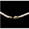 Image 2 : 14KT Yellow Gold Pearl Necklace