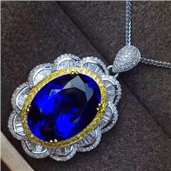 Natural Royal Blue Tanzanite 14 Carats Pendant