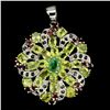 Image 1 : Natural  Emerald Peridot Garnet Spinel Pendant