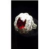 Image 1 : Natural Pigeon Blood Red Ruby Diamond & Gold Ring