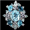 Image 3 : Natural SKY, SWISS & LONDON TOPAZ & BLUE SAPPHIRE Ring