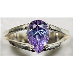 Sterling Silver Purple Cubic Zirconia Ring. Retail $90