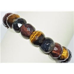 Genuine Multicolour Tiger Eye Flexible Bracelet. Retail $120
