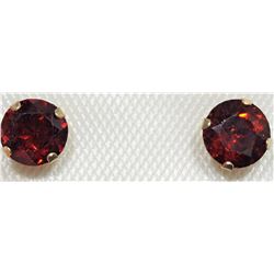 10K Yellow Gold Garnet Stud Earrings. Retail $180