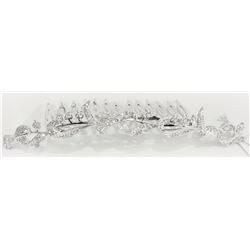 High Fashion Ava Nadri Crystal Simple Rose Tiara. Retail $95