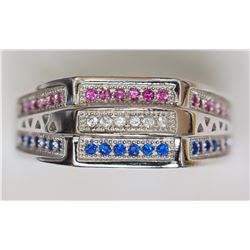 Sterling Silver Cubic Zirconia Ring Retail $300
