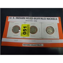 U.S. INDIAN HEAD BUFFALO NICKELS